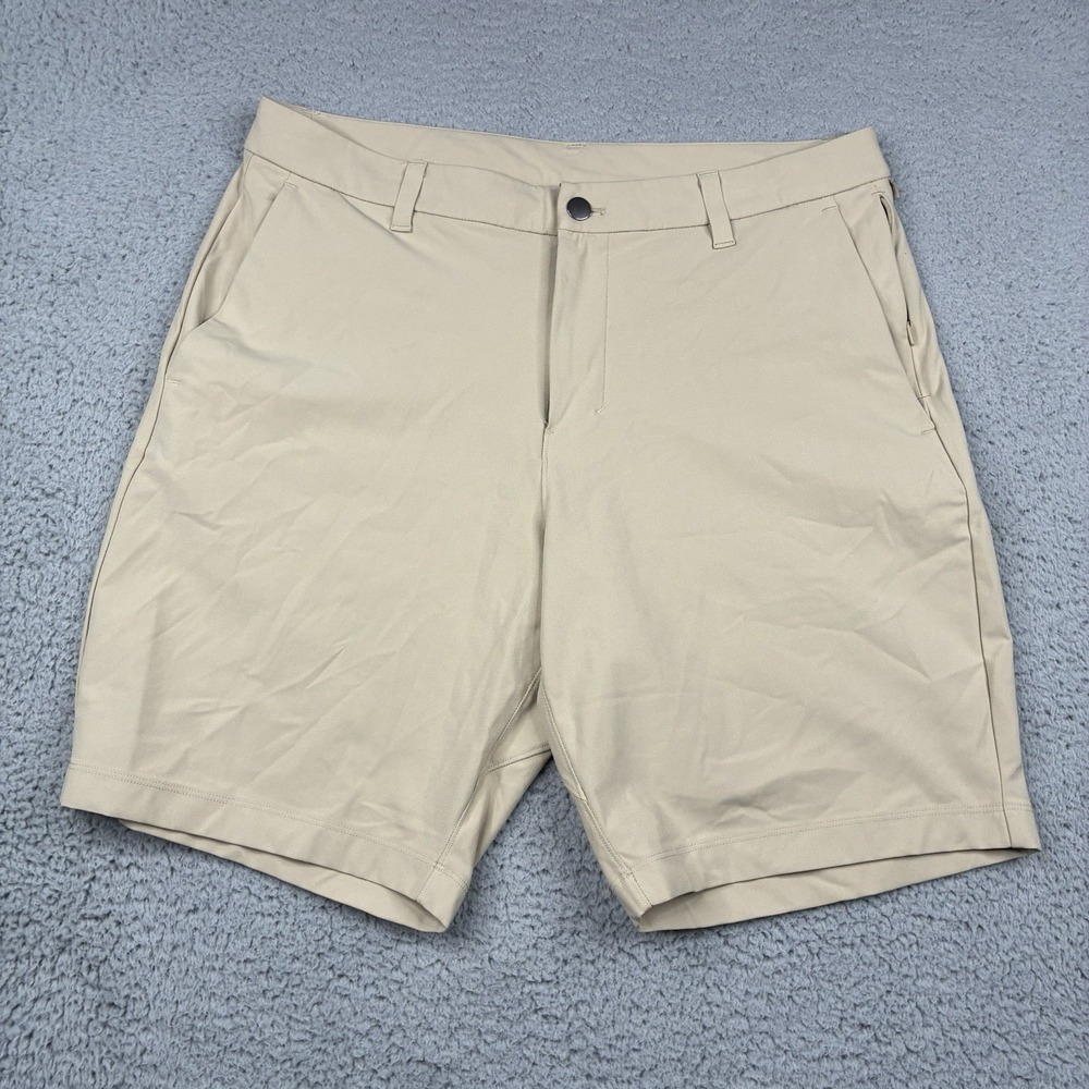 Lululemon ABC Shorts Men's 34 Khaki 9" Warpstreme Casual Performance LM7896S